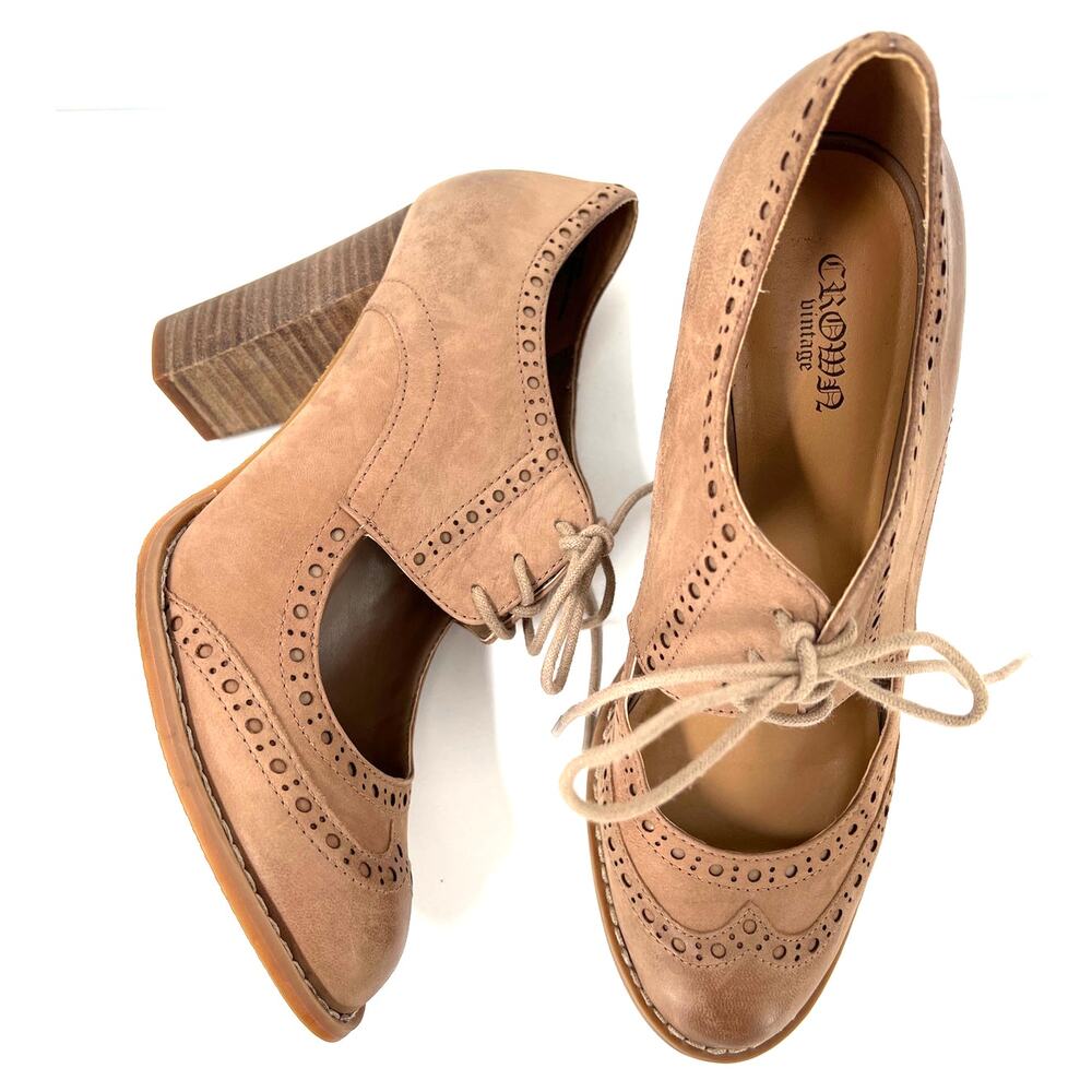 Crown Vintage Bonnie Heeled Wingtip